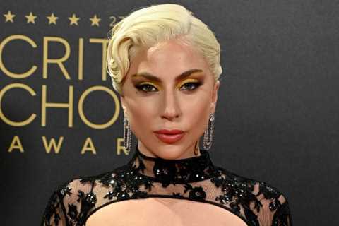 Lady Gaga wowed in a gold and black dress at the Critics’ Choice Awards in London
