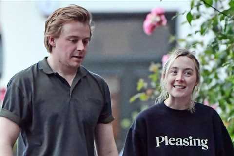 Saoirse Ronan and boyfriend Jack Lowden enjoy a rare day out in London