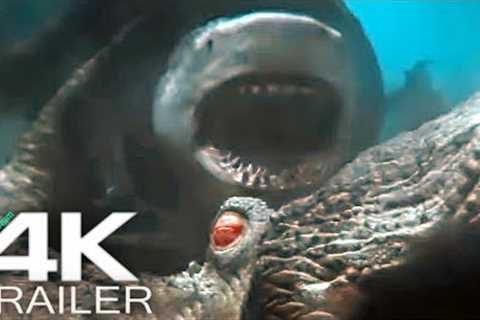 THE MEG 2 - Kraken vs Megalodon Fight Scene (2023) Jason Statham | New Shark Movie Trailers 4K